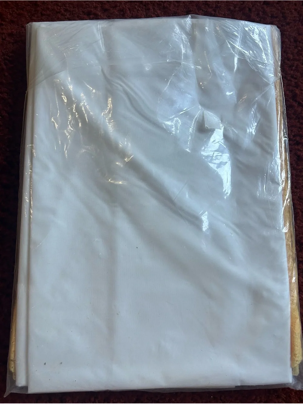 Vintage Lintex Gold Alencon Lace 66x90 Tablecloth